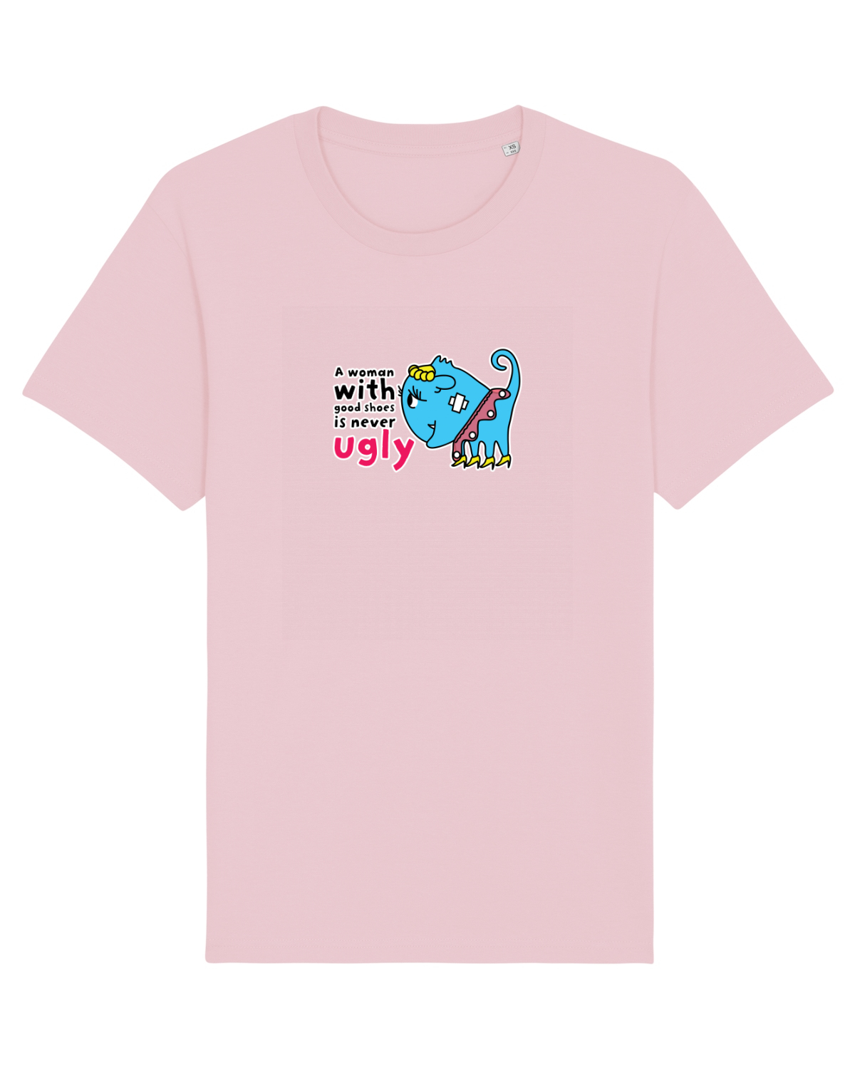 Tricou mânecă scurtă Unisex Rocker Cotton Pink