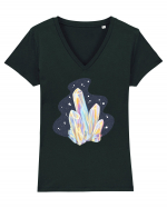 Rainbow Quartz Tricou mânecă scurtă guler V Damă Evoker