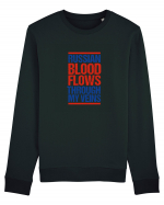 Russian blood flows through my veins Bluză mânecă lungă Unisex Rise