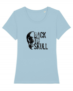 Back to SKULL Tricou mânecă scurtă guler larg fitted Damă Expresser