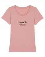 Brunch Tricou mânecă scurtă guler larg fitted Damă Expresser