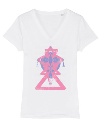 geometric mask White