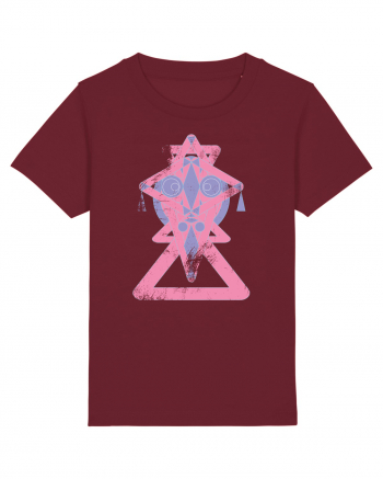 geometric mask Burgundy