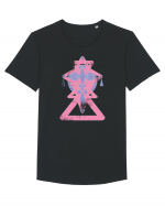 geometric mask Tricou mânecă scurtă guler larg Bărbat Skater