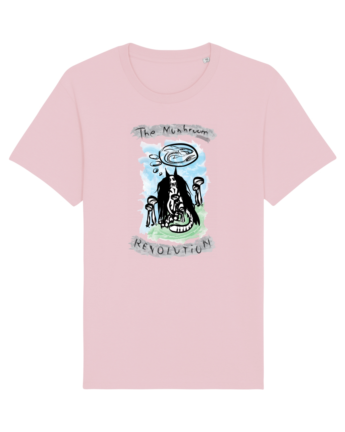 Tricou mânecă scurtă Unisex Rocker Cotton Pink