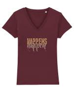 Happens will happen Tricou mânecă scurtă guler V Damă Evoker