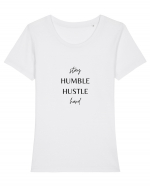 Hustle Tricou mânecă scurtă guler larg fitted Damă Expresser