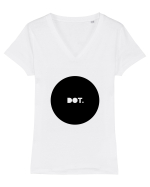 Black DOT. Tricou mânecă scurtă guler V Damă Evoker