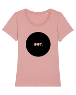 Black DOT. Tricou mânecă scurtă guler larg fitted Damă Expresser