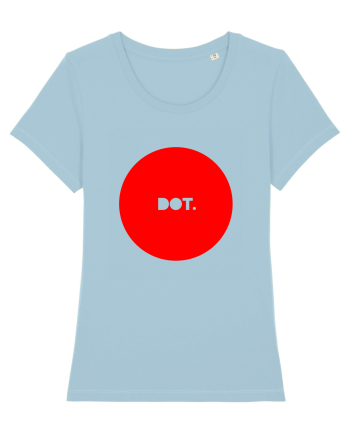 Red  DOT. Sky Blue