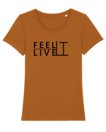 Ma simti? Tricou mânecă scurtă guler larg fitted Damă Expresser