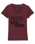 REAL Tricou mânecă scurtă guler V Damă Evoker