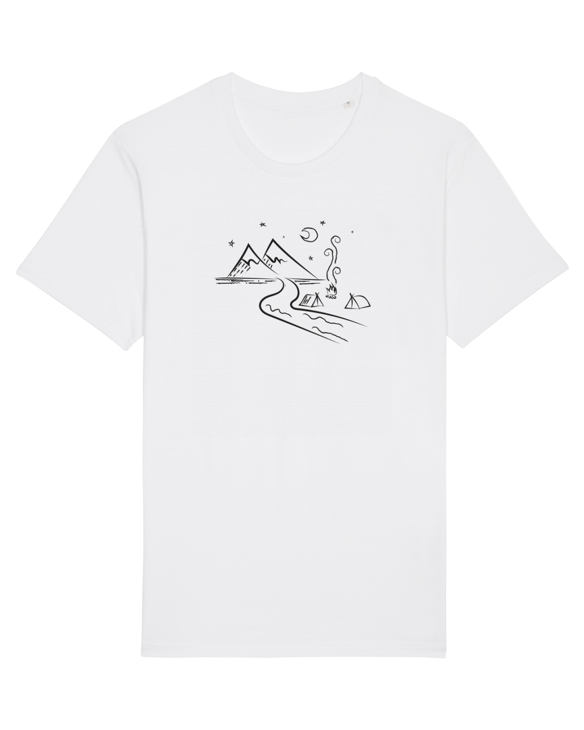 Tricou mânecă scurtă Unisex Rocker White