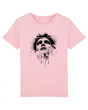 Boy looking up - dripping mask Cotton Pink