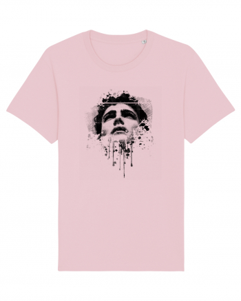 Boy looking up - dripping mask Cotton Pink