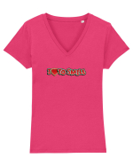 I Love To Smile Tricou mânecă scurtă guler V Damă Evoker