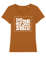 Fă-mi o favoare Tricou mânecă scurtă guler larg fitted Damă Expresser
