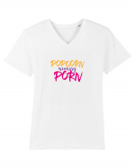 Popcorn meaning Porn Tricou mânecă scurtă guler V Bărbat Presenter