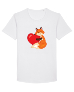 Heart of a fox :) Tricou mânecă scurtă guler larg Bărbat Skater