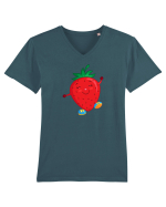 Happy strawberry :) Tricou mânecă scurtă guler V Bărbat Presenter