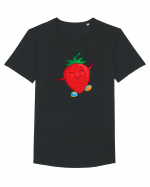 Happy strawberry :) Tricou mânecă scurtă guler larg Bărbat Skater