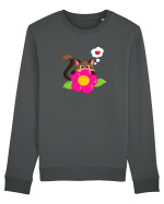 Flower kitty :) Bluză mânecă lungă Unisex Rise