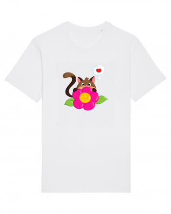 Flower kitty :) Tricou mânecă scurtă Unisex Rocker