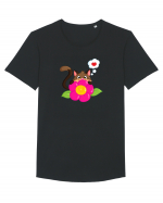 Flower kitty :) Tricou mânecă scurtă guler larg Bărbat Skater