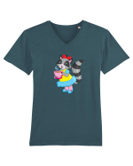 La ceai cu un raton ;) Tricou mânecă scurtă guler V Bărbat Presenter