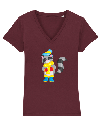 Raton cu fular Burgundy