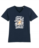 Familia, Frații, Banii, Femeile Tricou mânecă scurtă guler V Bărbat Presenter