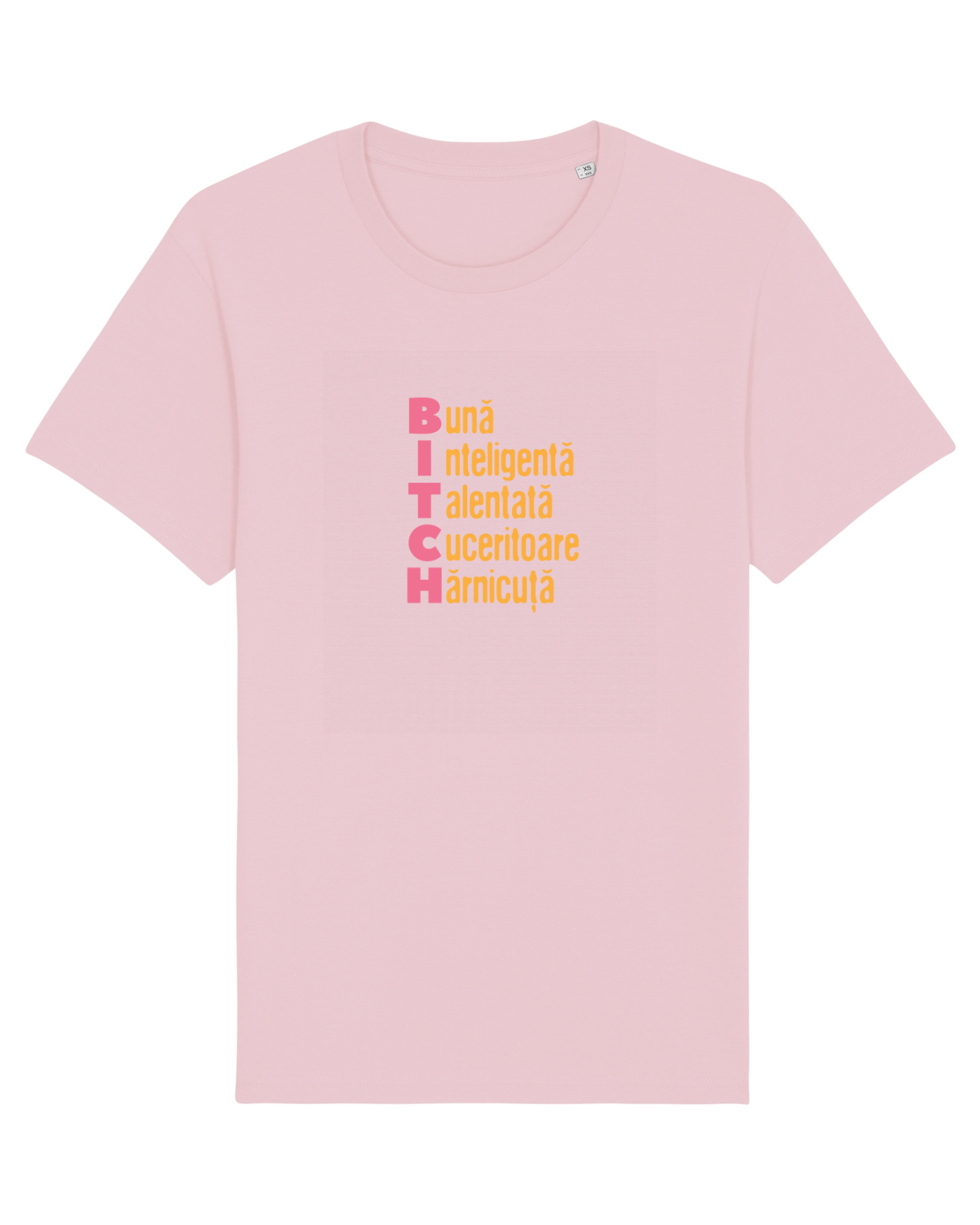 Tricou mânecă scurtă Unisex Rocker Cotton Pink