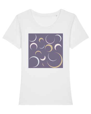 Purple Moon Patterns White