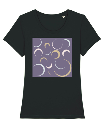 Purple Moon Patterns Black