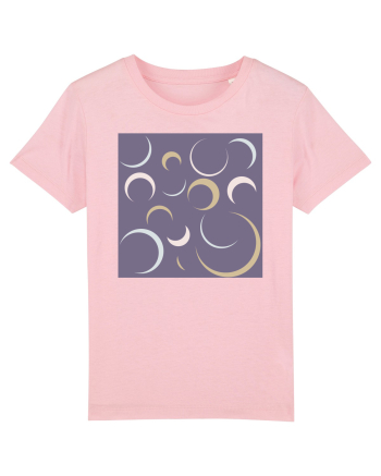Purple Moon Patterns Cotton Pink