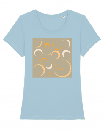 Yellow Moon Patterns Sky Blue
