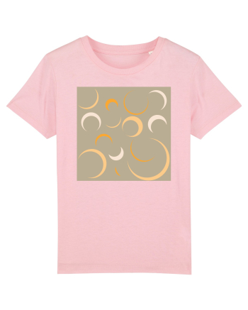 Yellow Moon Patterns Cotton Pink