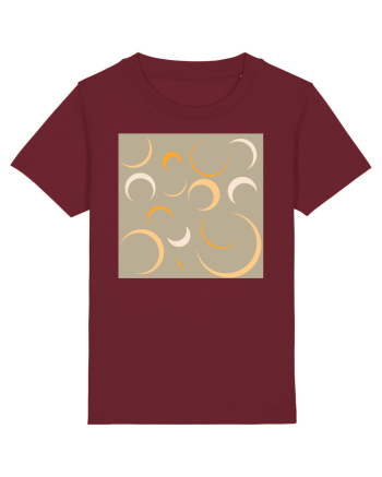 Yellow Moon Patterns Burgundy
