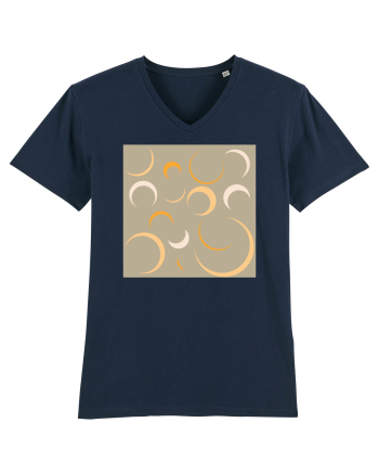 Yellow Moon Patterns French Navy