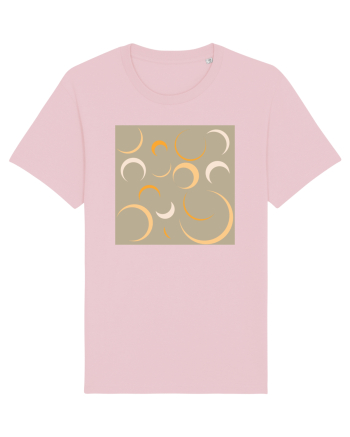 Yellow Moon Patterns Cotton Pink