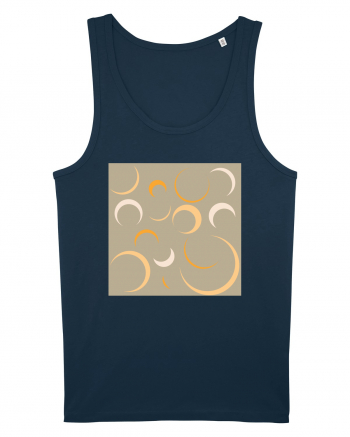 Yellow Moon Patterns Navy