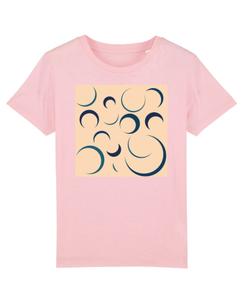 Cream Moon Patterns Cotton Pink