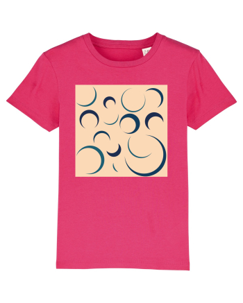 Cream Moon Patterns Raspberry
