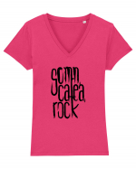 Somn, cafea, rock Tricou mânecă scurtă guler V Damă Evoker