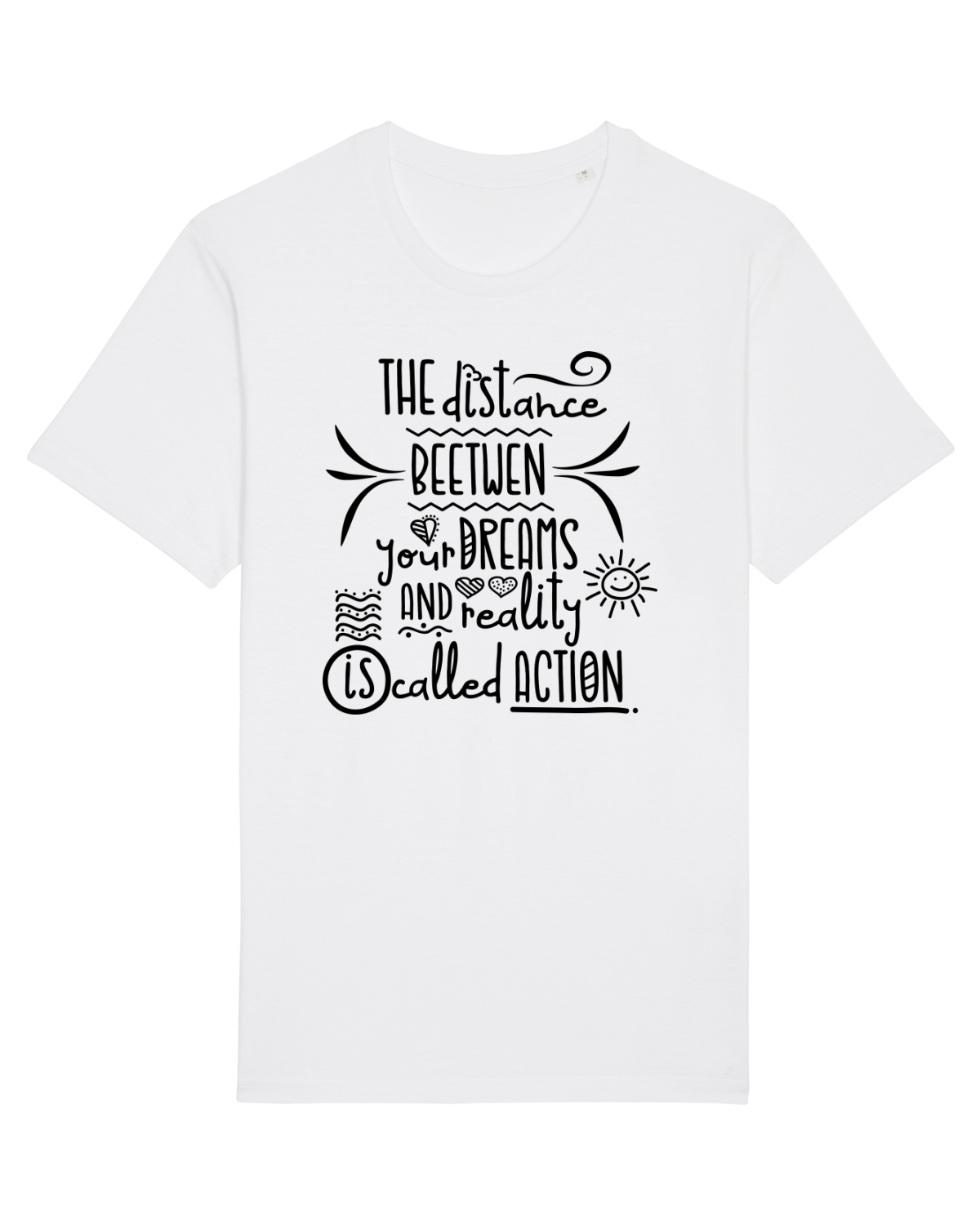 Tricou mânecă scurtă Unisex Rocker White