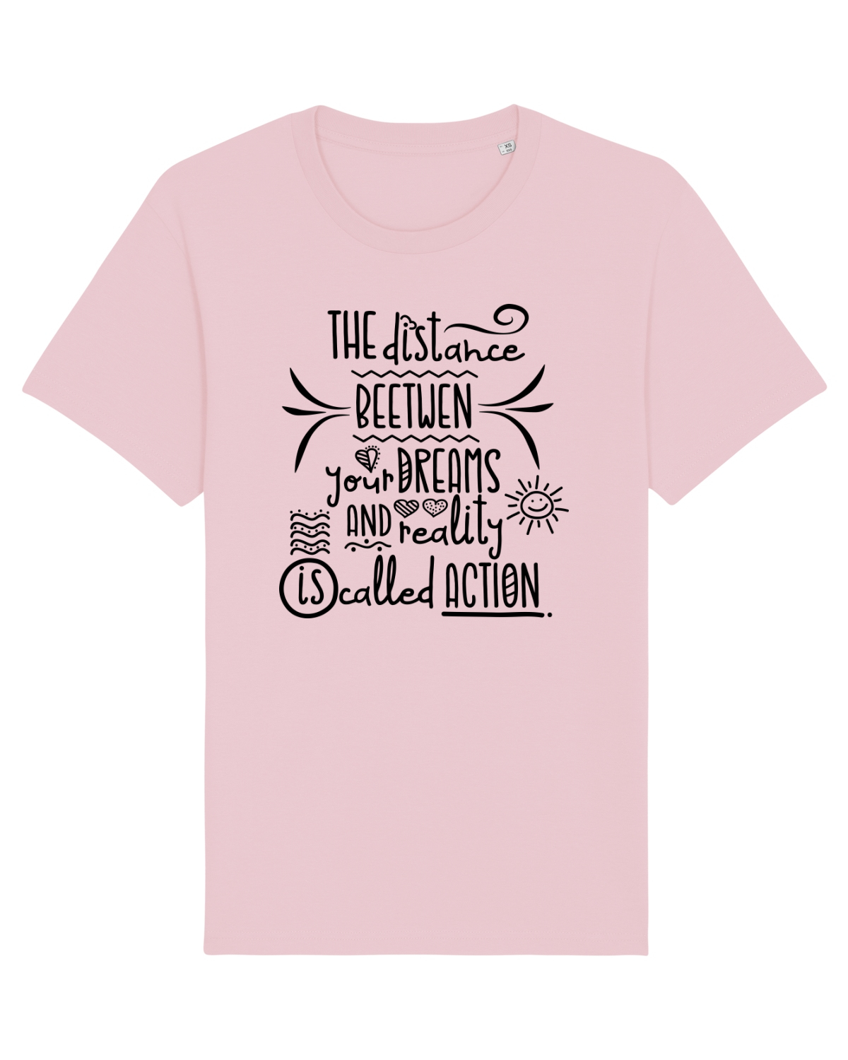 Tricou mânecă scurtă Unisex Rocker Cotton Pink