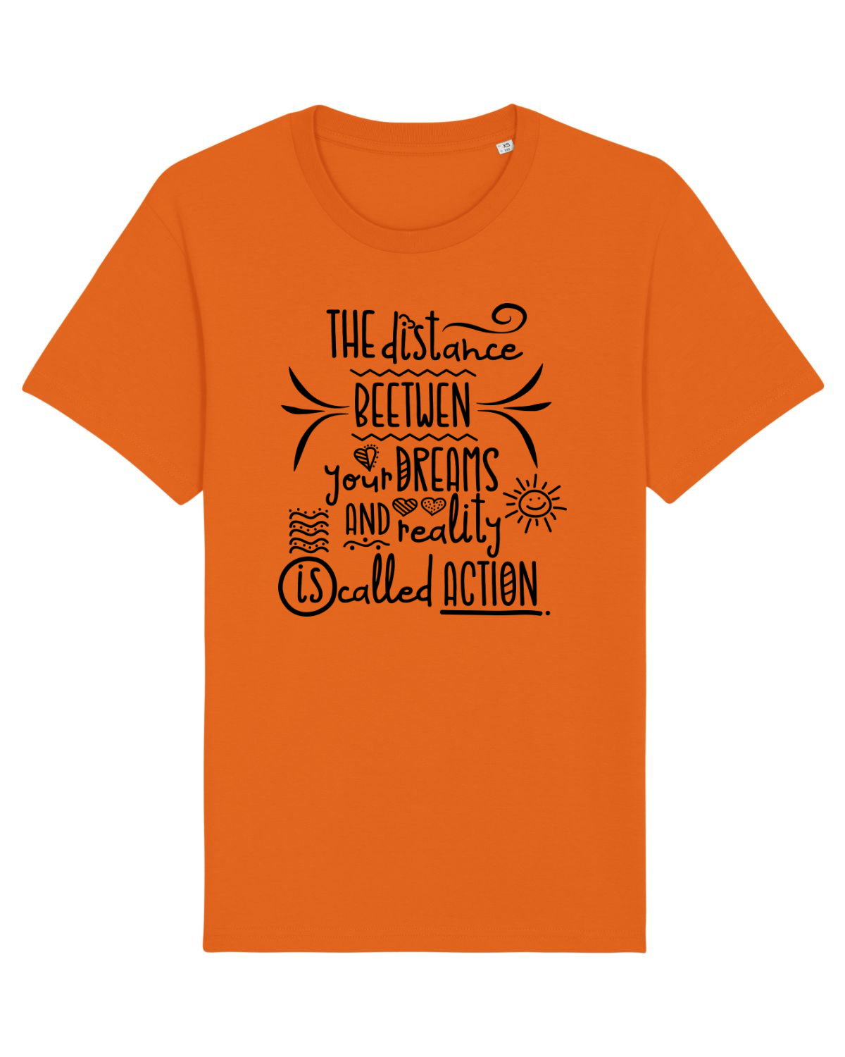 Tricou mânecă scurtă Unisex Rocker Bright Orange