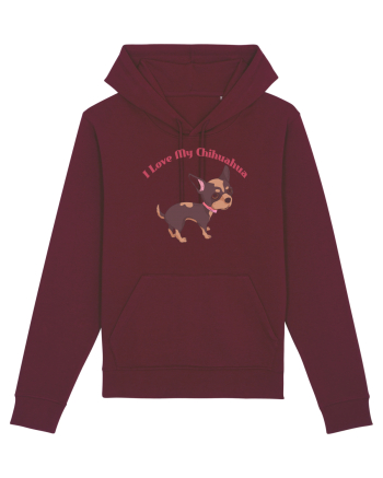 I Love My Chihuahua Burgundy