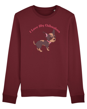 I Love My Chihuahua Burgundy