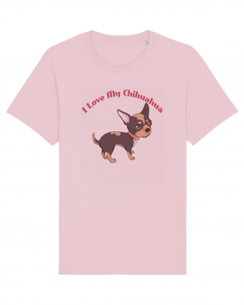 I Love My Chihuahua Cotton Pink